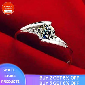 Never Fade Pure White Gold Color 2.0ct Round Cut Zirconia Solitaire Ring