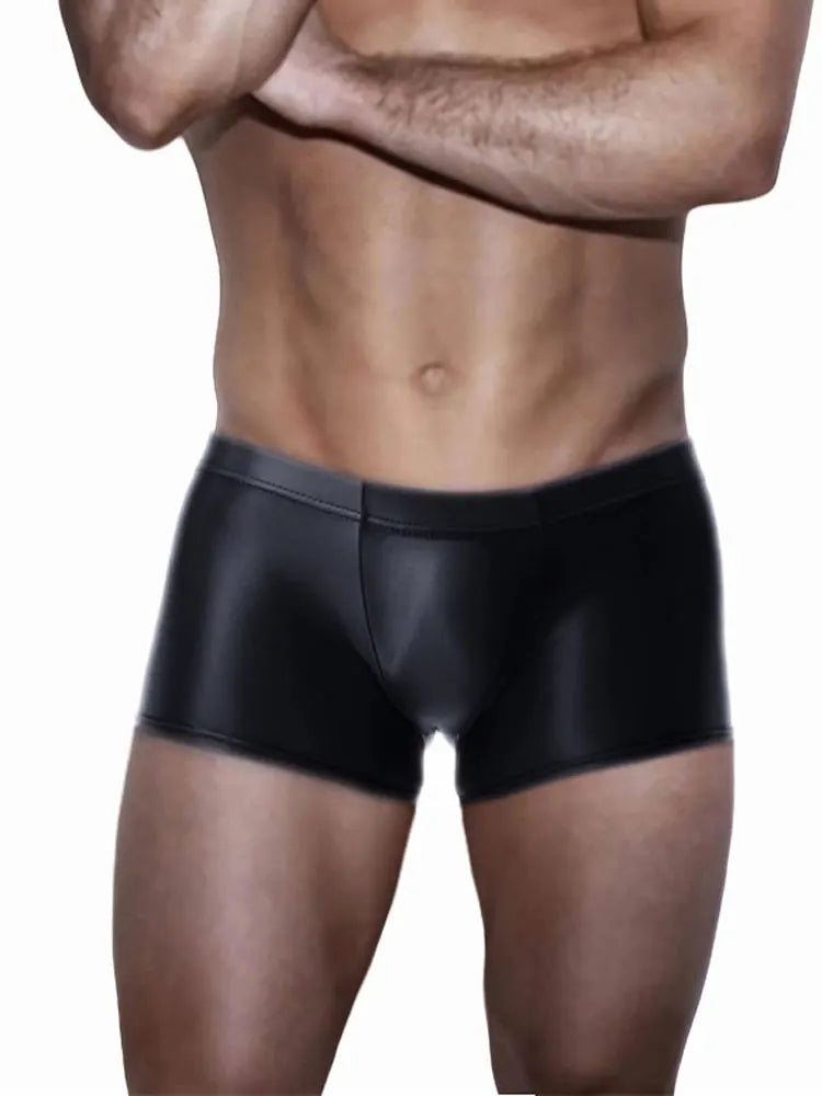 Shiny Glossy Smooth Breathable Boxer Briefs