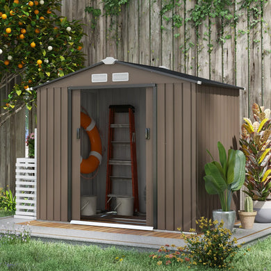 Garden Storage Unit w/ Locking Door Foundation Kit Air Vent