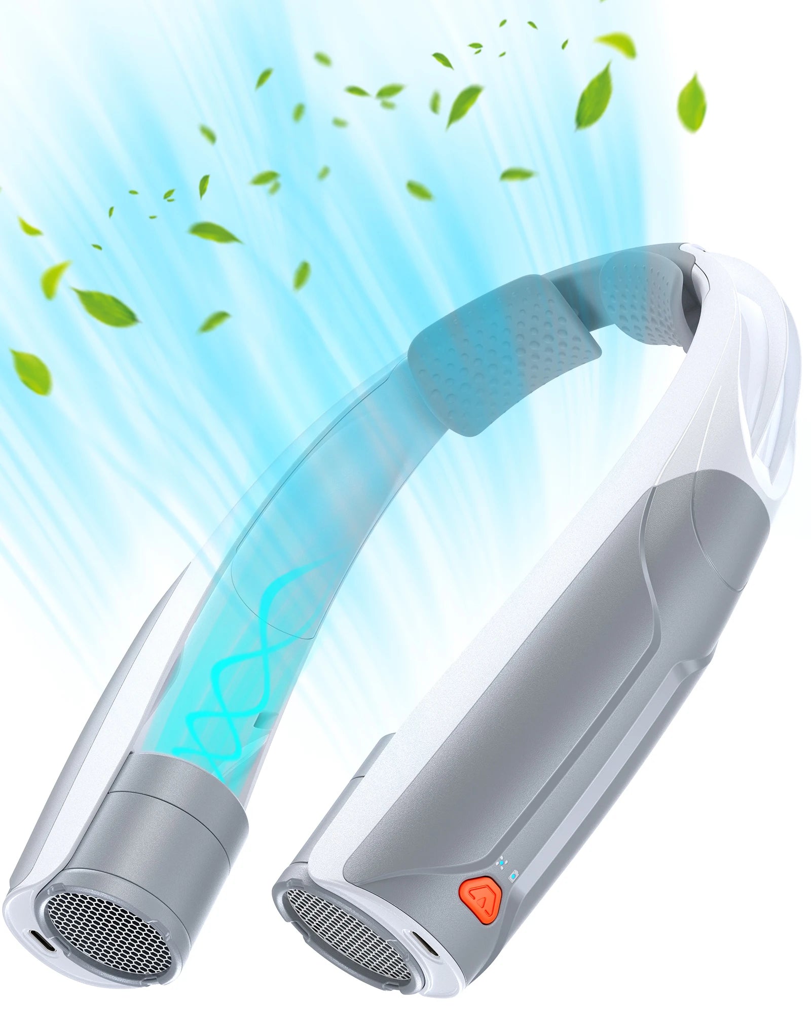 Portable Personal Rechargeable Double Switch Hands Free 6 Speed Neck Fan