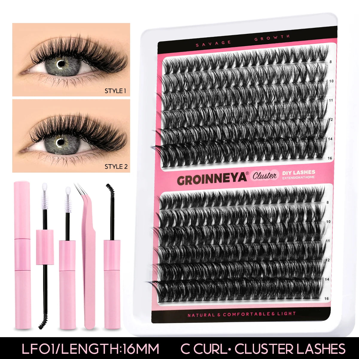 Lash Extension Kit With Lash Bond and Seal Makeup Tools