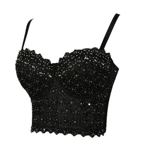 Rhinestone Sequined Cami Top