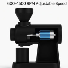 CAFOVO 64P Electric Variable Speed Coffee Grinder 64mm Flat Burr 600-1500 RPM Adjustable Anti-Static Coffee Grinding