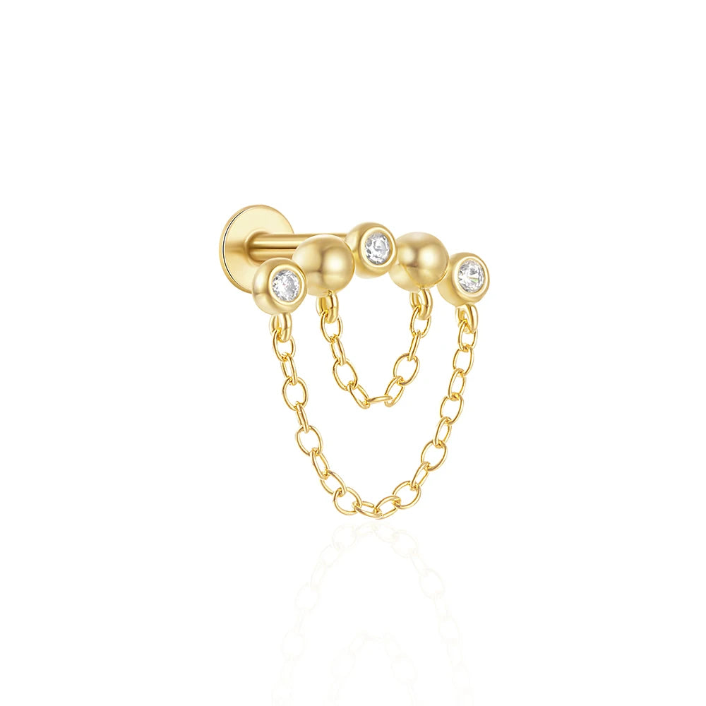 CANNER Simple Flat Head Pierced Stud Earrings