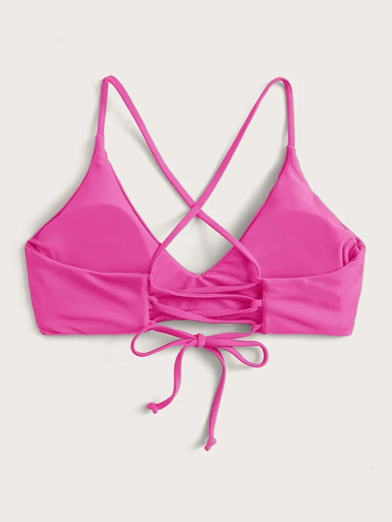 Three Point Non-Steel Ring Gathered Tail Wave Swimsuit