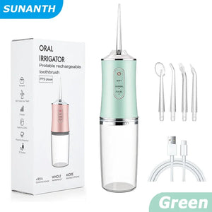 Portable Smart Electric Oral Irrigator 4 Jet Tips 3 Modes