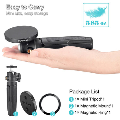 Magnetic Smartphone Tripod Mini Extendable Selfie Stick 360° Ball Head for iPhone