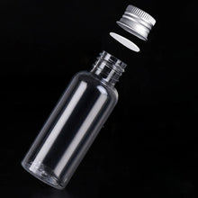 10Pcs Mini Plastic Bottle w/ Aluminum Screw Caps