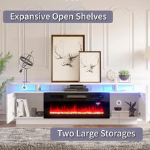 Fireplace TV Stand with 36" Fireplace Entertainment Center w/LED Lights