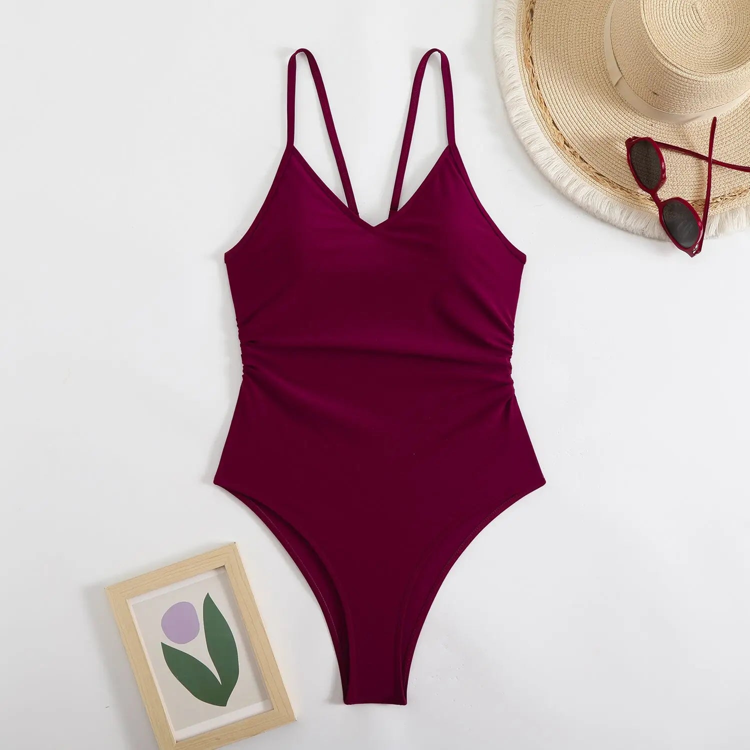 One Piece High Leg Bathing Suit