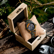 BOBOBIRD Wooden Japanese Quartz Movement Crazy Horse Leather Watch