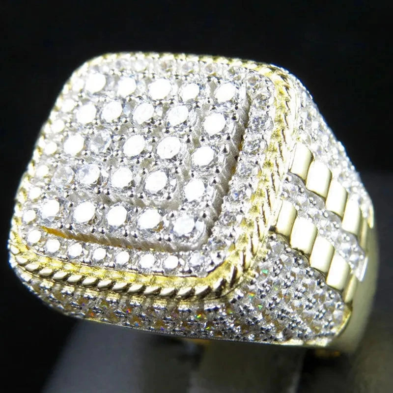 Huitan Trendy Cubic  Micro Paved Cubic Zirconia Rings