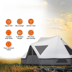 Large Waterproof & Windproof Tent w/Stove Jack