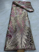 Nigerian Damask Tulle Lace Fabric