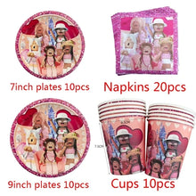 Pink Robloxed Theme Birthday Party Decorations Tableware Balloons Cups Plates Banner Backdrop Set