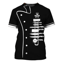 Short Sleeve 3D Print Chef Uniform