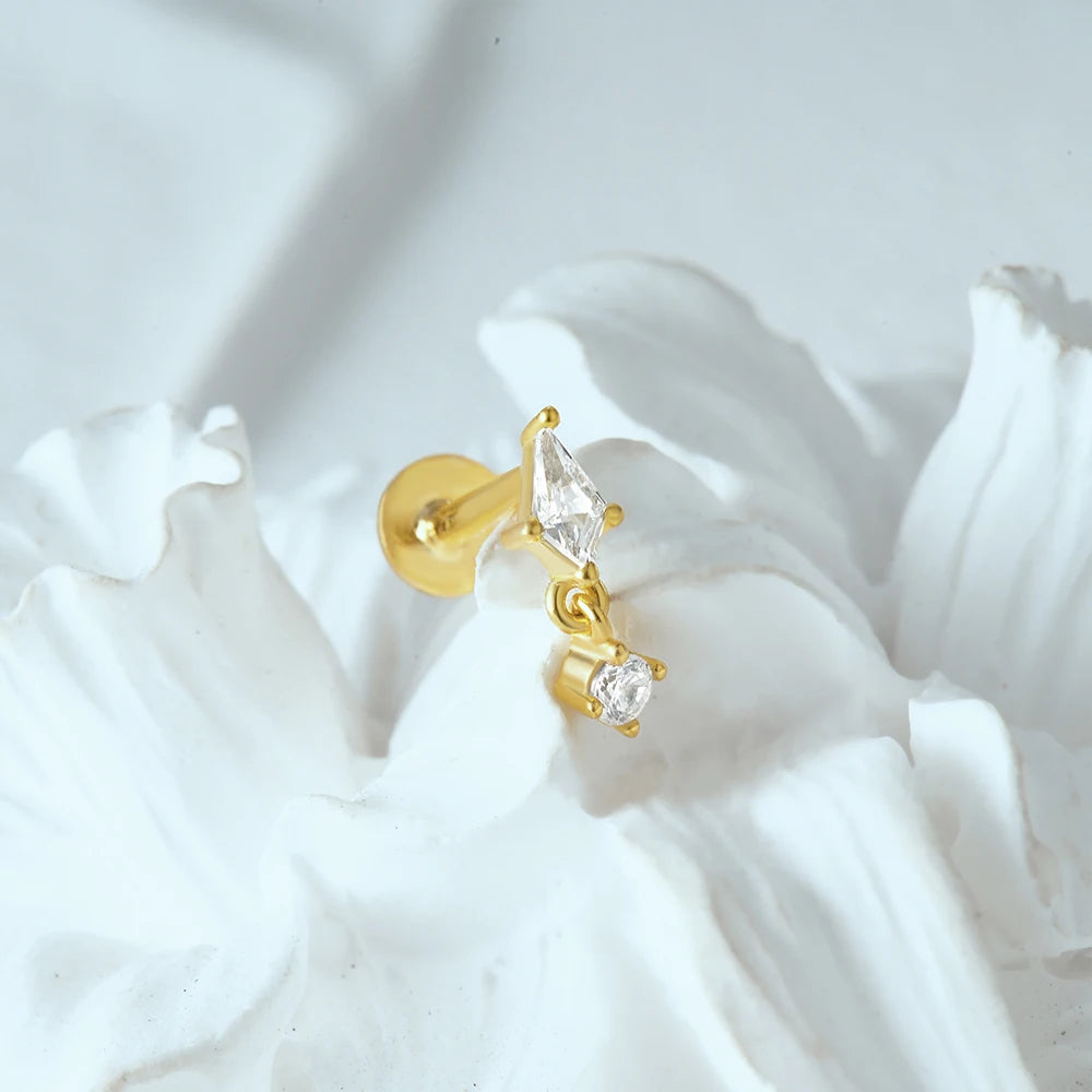 CANNER Simple Flat Head Pierced Stud Earrings