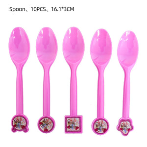 Pink Robloxed Theme Birthday Party Decorations Tableware Balloons Cups Plates Banner Backdrop Set