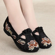 Retro Embroidered Anti-Skid Ballet Shoes