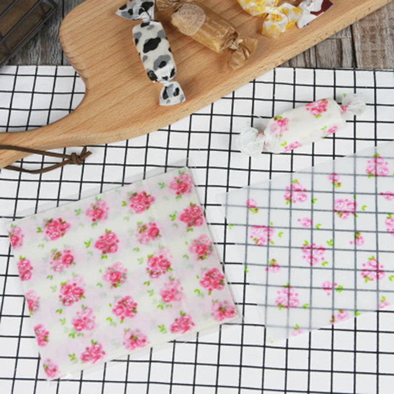 100Pcs Candy Wrappers Wax Paper Sheets