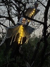Halloween Hanging Skeleton Ghost Decoration Ghost with LED String Lights