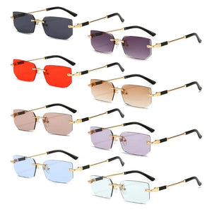 UV400 Rimless Rectangle Sunglasses