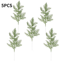10/5Pcs Artificial Plants Pine Branches Christmas Glitter
