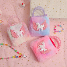 Unicorn Cartoon Plush Shoulder Bag