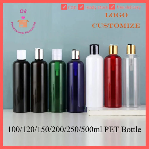 20pcs Empty Plastic Refillable Bottle With Press Lid