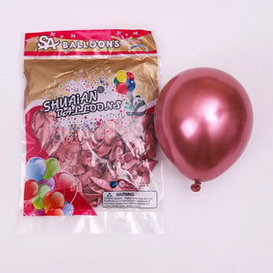 50 pcs 5" Chrome Metallic Helium Balloons