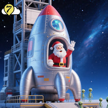10FT Giant Christmas inflatable Santa Claus with Rocket