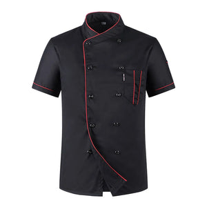 Short Sleeve Breathable Double Breasted Chef Jacket