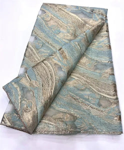 Nigerian Damask Tulle Lace Fabric