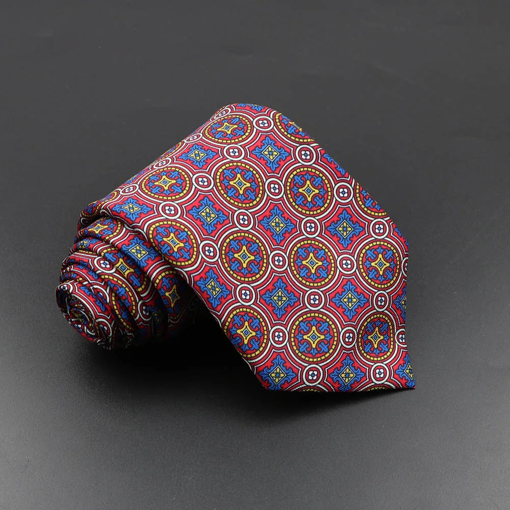 Silk 7.5cm Soft Colorful Novelty Necktie