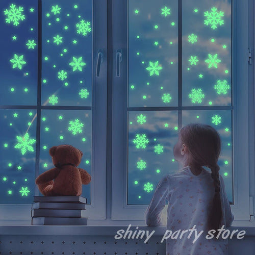 Luminous Snowflake Decoration Stickers