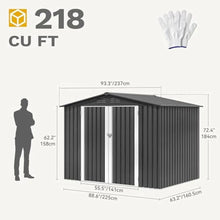 8 X 6FT Outdoor Storage Shed, Large Metal Tool Sheds