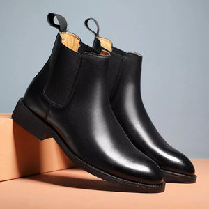 Classic Retro Genuine Leather Chelsea Boots