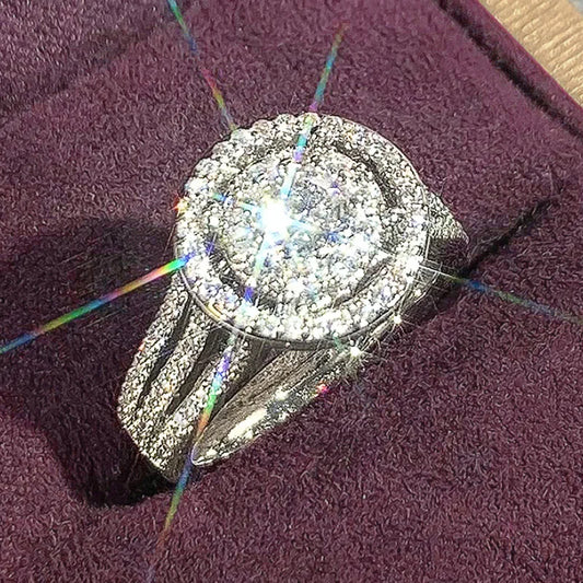 Cubic Zircon Elegant Atmospheric Ring