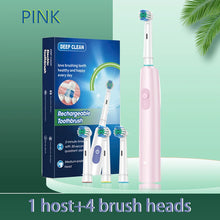 360° Rotating Electric Toothbrush 5 Modes 4 Brush Heads
