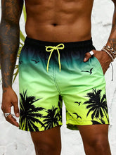 Printed Drawstring Fashion Swim Trunks