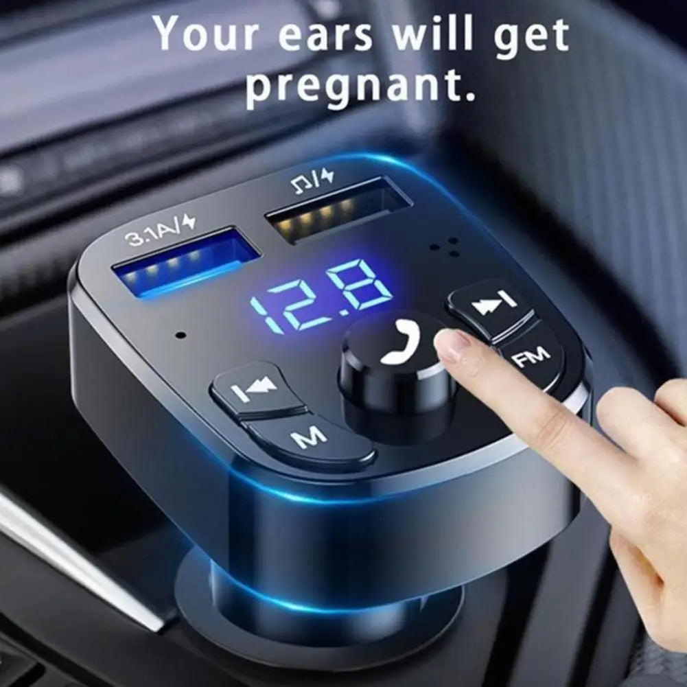 Car Bluetooth FM Transmitter 87.5-108 Mhz Audio Car Mp3 Player 5V Output USB Auto Car Fast Charger