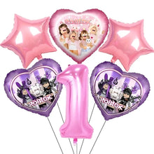 Pink Robloxed Theme Birthday Party Decorations Tableware Balloons Cups Plates Banner Backdrop Set
