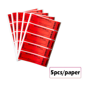 Red Large 35x120mm Tamper Evident Labels