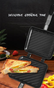 Non-Stick Sandwich Maker Iron Grill Frying Pan