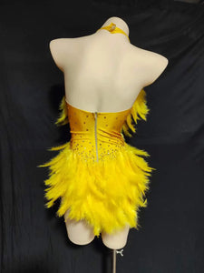 Gold Rhinestone Showgirl Costume