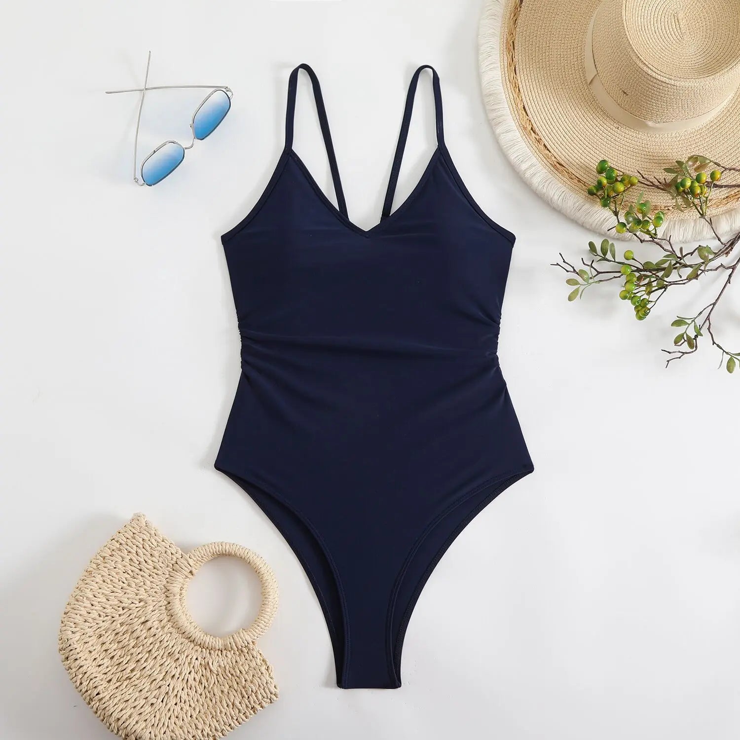 One Piece High Leg Bathing Suit
