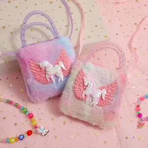 Unicorn Cartoon Plush Shoulder Bag