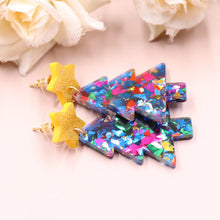 Hanging Drop Christmas Tree Acrylic Earrings earr