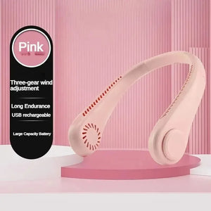 Portable Mini Neck Hanging Fan Without Blades