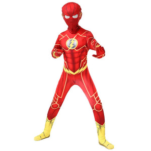 Kid Flash Costume Set with Headgear And Mask